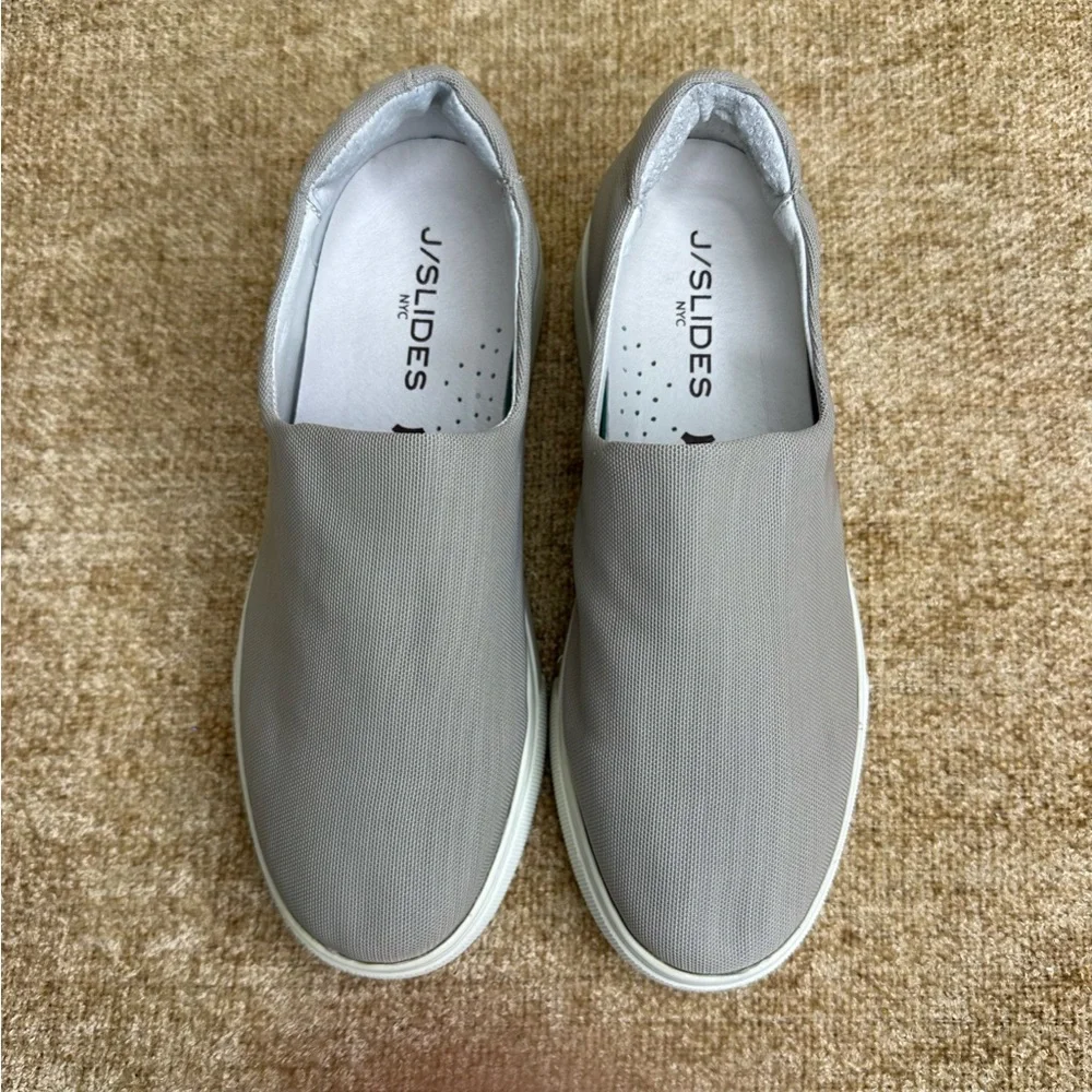 Jslides Jollie Stretch Slip-On Grey Sneakers Size 6.5